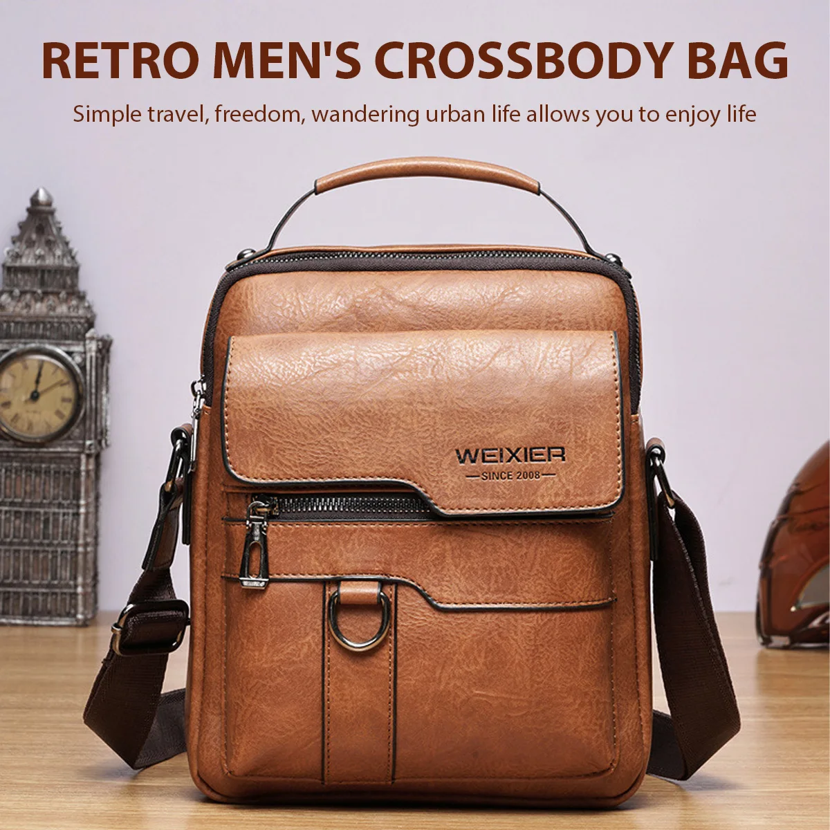 Винтажная сумка через плечо, деловая повседневная сумка через плечо, модные кожаные сумки высокого качества для мужчин, путешествия на открытом воздухе
Винтажная сумка через плечо, деловая повседневная сумка через плечо, модные кожаные сумки высокого качества для мужчин, путешествия на открытом воздухе