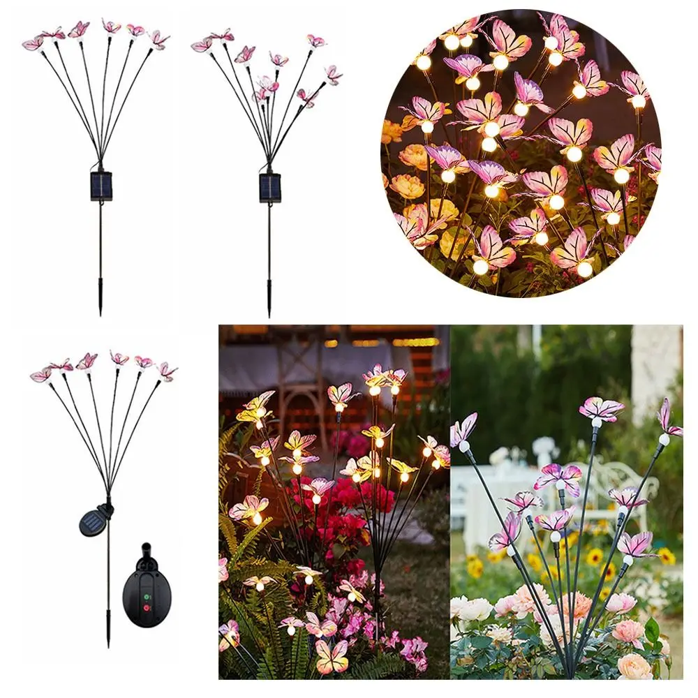 6/9 Head Butterfly Solar Garden Lights Waterproof Realistic Flower Solar Lawn Lights LED Lights Color Changing
6/9 Head Butterfly Solar Garden Lights Waterproof Realistic Flower Solar Lawn Lights LED Lights Color Changing