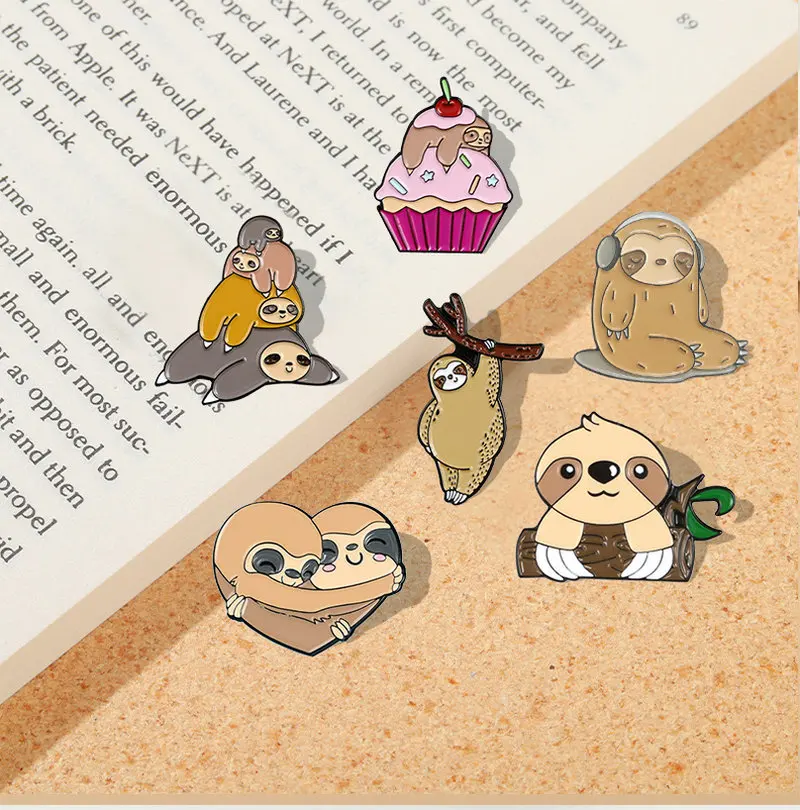 Live Slow Spirit Animal Enamel Pin Sloth Mug Cake Branch Hug Brooches Bag Clothes Lapel Pin Sloth Badge for kids Jewelry Gift
Live Slow Spirit Animal Enamel Pin Sloth Mug Cake Branch Hug Brooches Bag Clothes Lapel Pin Sloth Badge for kids Jewelry Gift