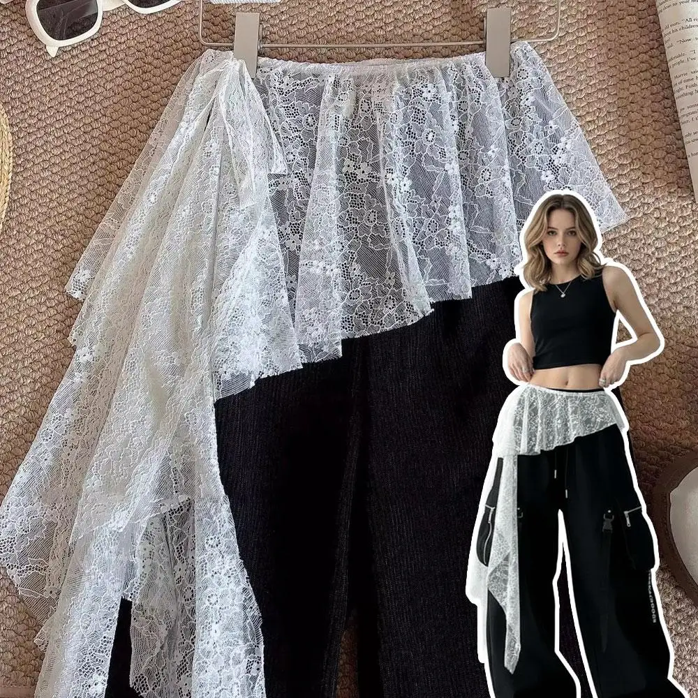 Irregular Lace Trim Waist Decor Waist Scarf Lace Skirt Y2K Street Style Layering Accessory for Sexy Women A5A8
Irregular Lace Trim Waist Decor Waist Scarf Lace Skirt Y2K Street Style Layering Accessory for Sexy Women A5A8