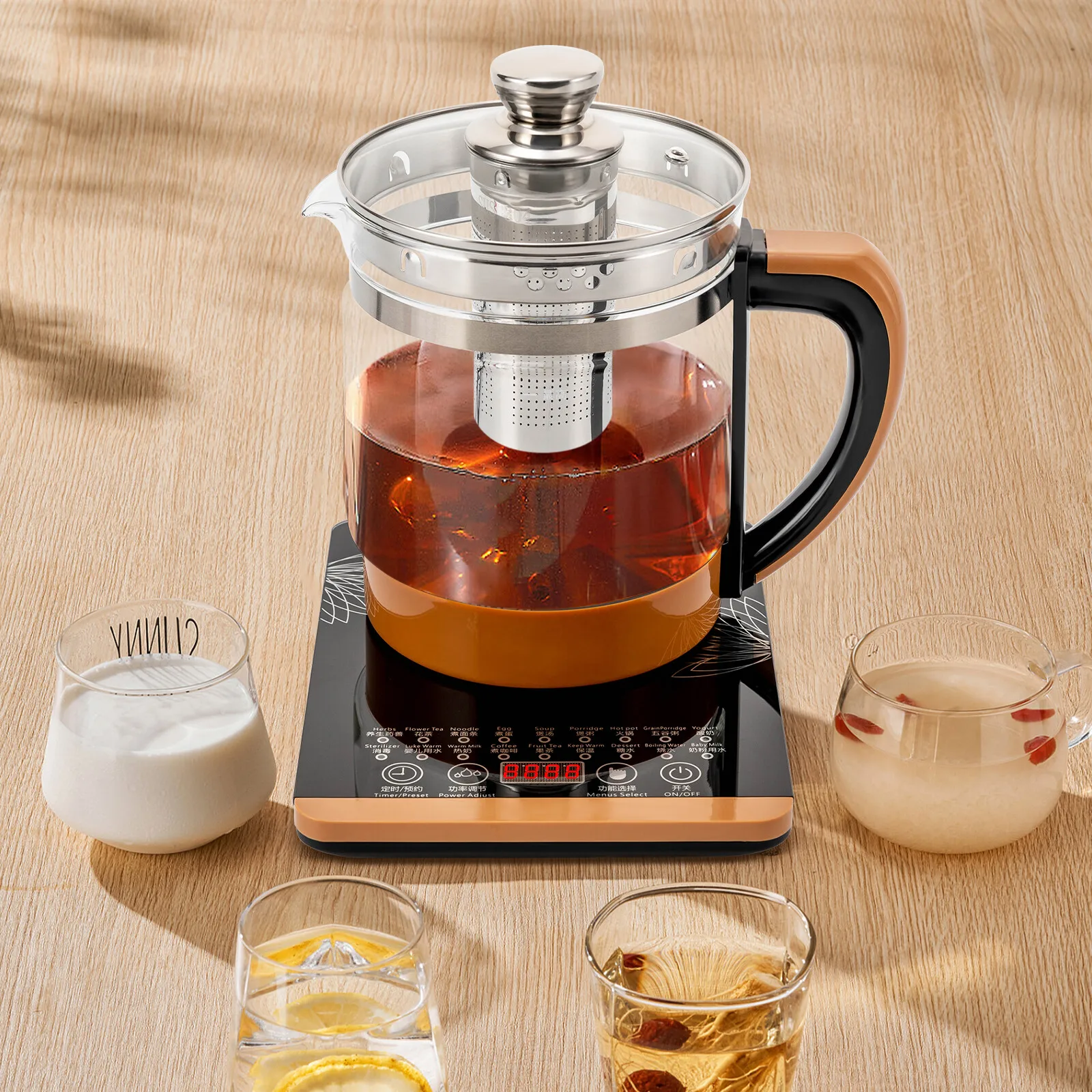 1.8L Electric Glass Tea Kettle - Multifunction Hot Water Boiler with Keep Warm & 6 Temp Settings, BPA-Free glass teapot
1.8L Electric Glass Tea Kettle - Multifunction Hot Water Boiler with Keep Warm & 6 Temp Settings, BPA-Free glass teapot