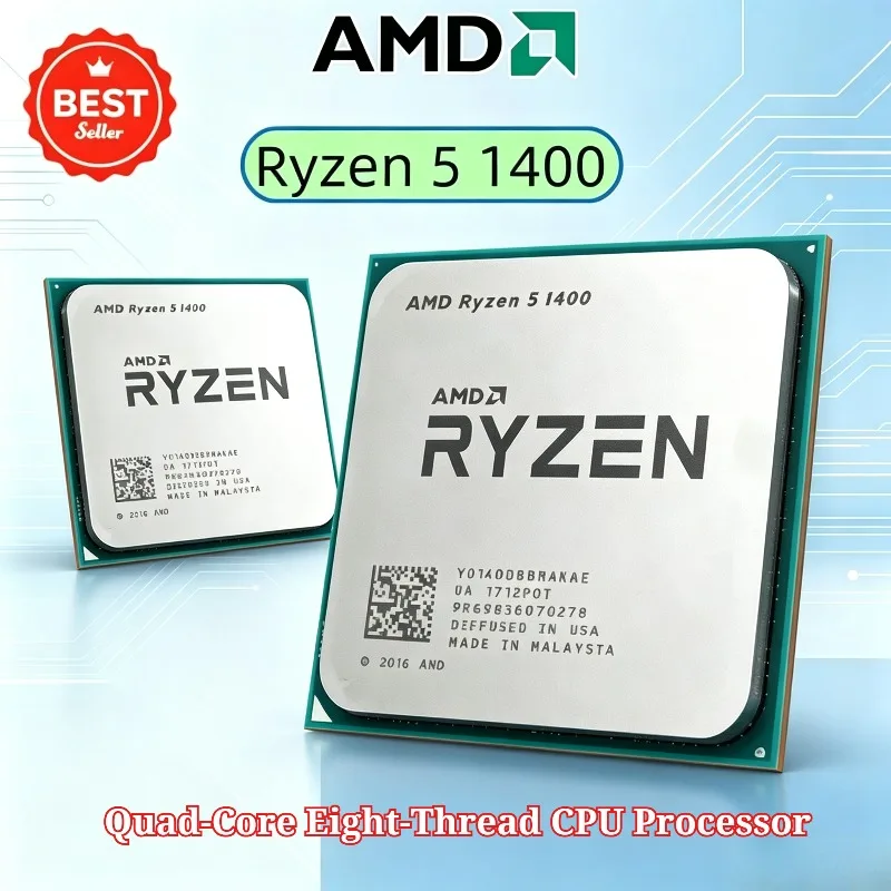 AMD Ryzen 5 1400 100% Brand New and Original New R5 1400 3.2GHz Quad-Core Eight-Thread CPU Processor Socket AM4
AMD Ryzen 5 1400 100% Brand New and Original New R5 1400 3.2GHz Quad-Core Eight-Thread CPU Processor Socket AM4