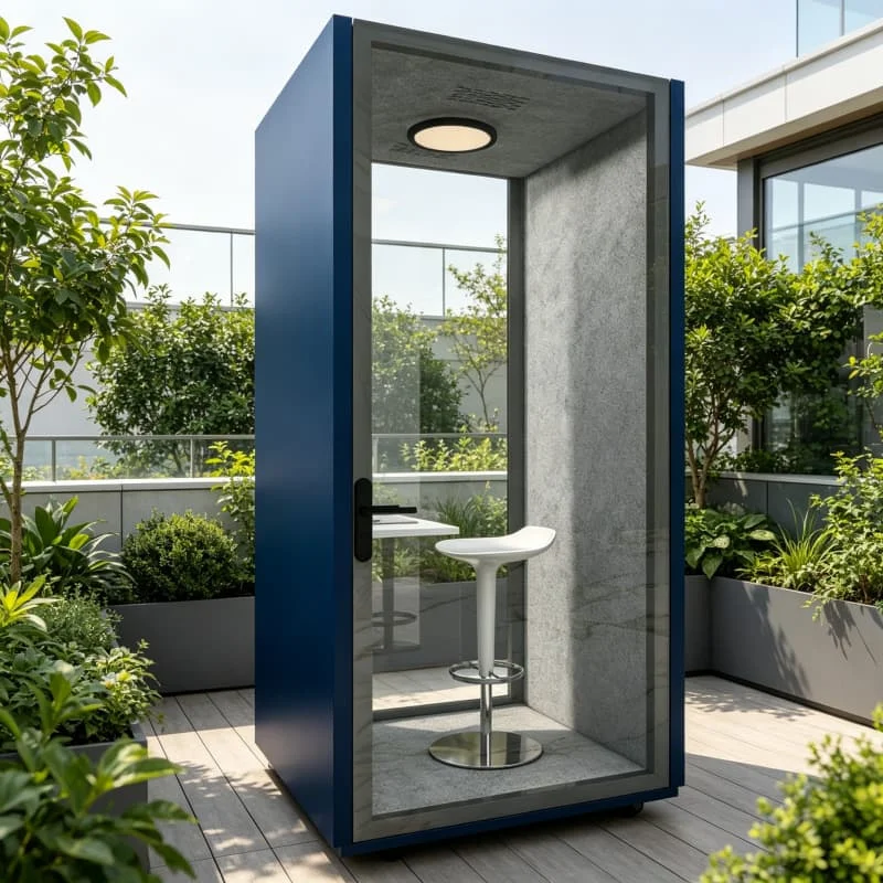 Soundproof Phone Booth Office Pod Glass Door Acoustic Silence Box Integrated Ventilation Power Outlet for Personal Workstation
Soundproof Phone Booth Office Pod Glass Door Acoustic Silence Box Integrated Ventilation Power Outlet for Personal Workstation