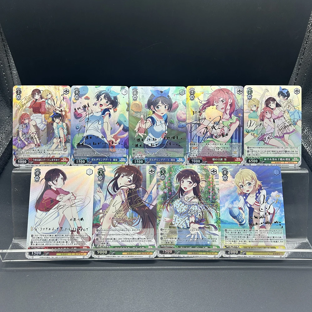 9Pcs/set Anime Kanojo Okarishimasu Ws Collect Cards Ichinose Chizuru Asami Nanami Knk/wss-021SP SP Golden Signature Cards
9Pcs/set Anime Kanojo Okarishimasu Ws Collect Cards Ichinose Chizuru Asami Nanami Knk/wss-021SP SP Golden Signature Cards