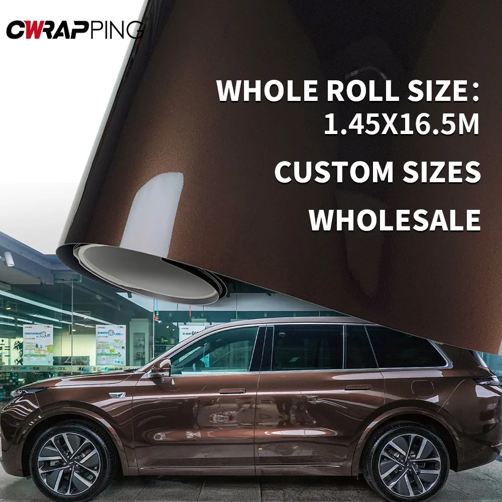 PET Waterproof Wrap Medium Brown Car Sticker Vinyl for Motorcycle High Glossy 145cmx300cm Auto Hood Roof Cover Car Film Covering
PET Waterproof Wrap Medium Brown Car Sticker Vinyl for Motorcycle High Glossy 145cmx300cm Auto Hood Roof Cover Car Film Covering