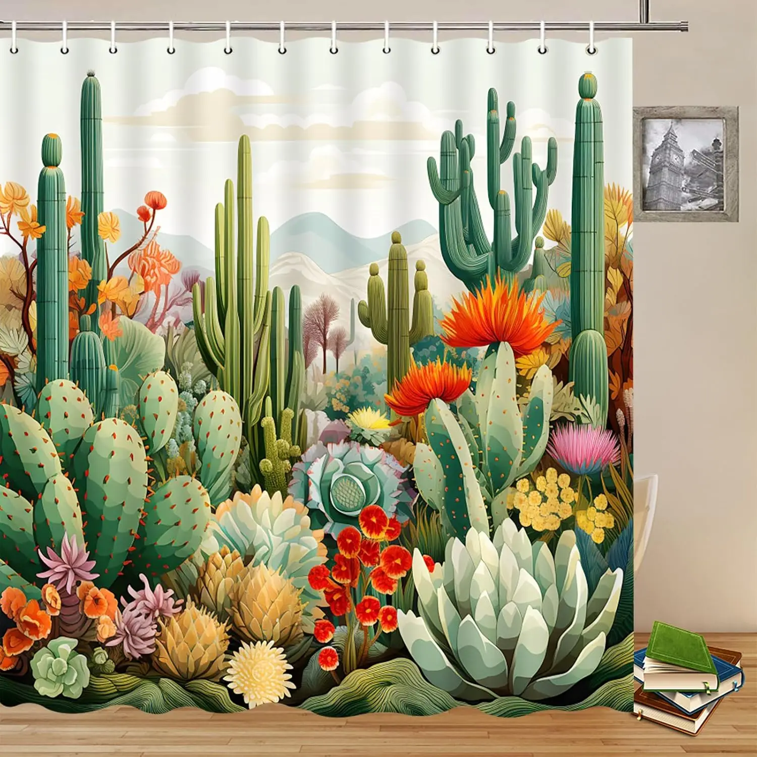 Cactus Shower Curtains Tropical Plants and Flowers Succulent Flower Desert Mountain Landscape Bathroom Decor Polyester Fabric
Cactus Shower Curtains Tropical Plants and Flowers Succulent Flower Desert Mountain Landscape Bathroom Decor Polyester Fabric