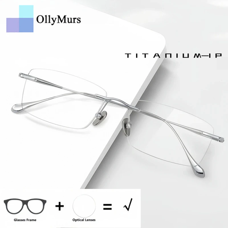 OLLYMURS Unisex Rimless Titanium Optical Prescription Glasses Blue Light Block Photochromic UV400 Computer Eyeglasses Men Women
OLLYMURS Unisex Rimless Titanium Optical Prescription Glasses Blue Light Block Photochromic UV400 Computer Eyeglasses Men Women