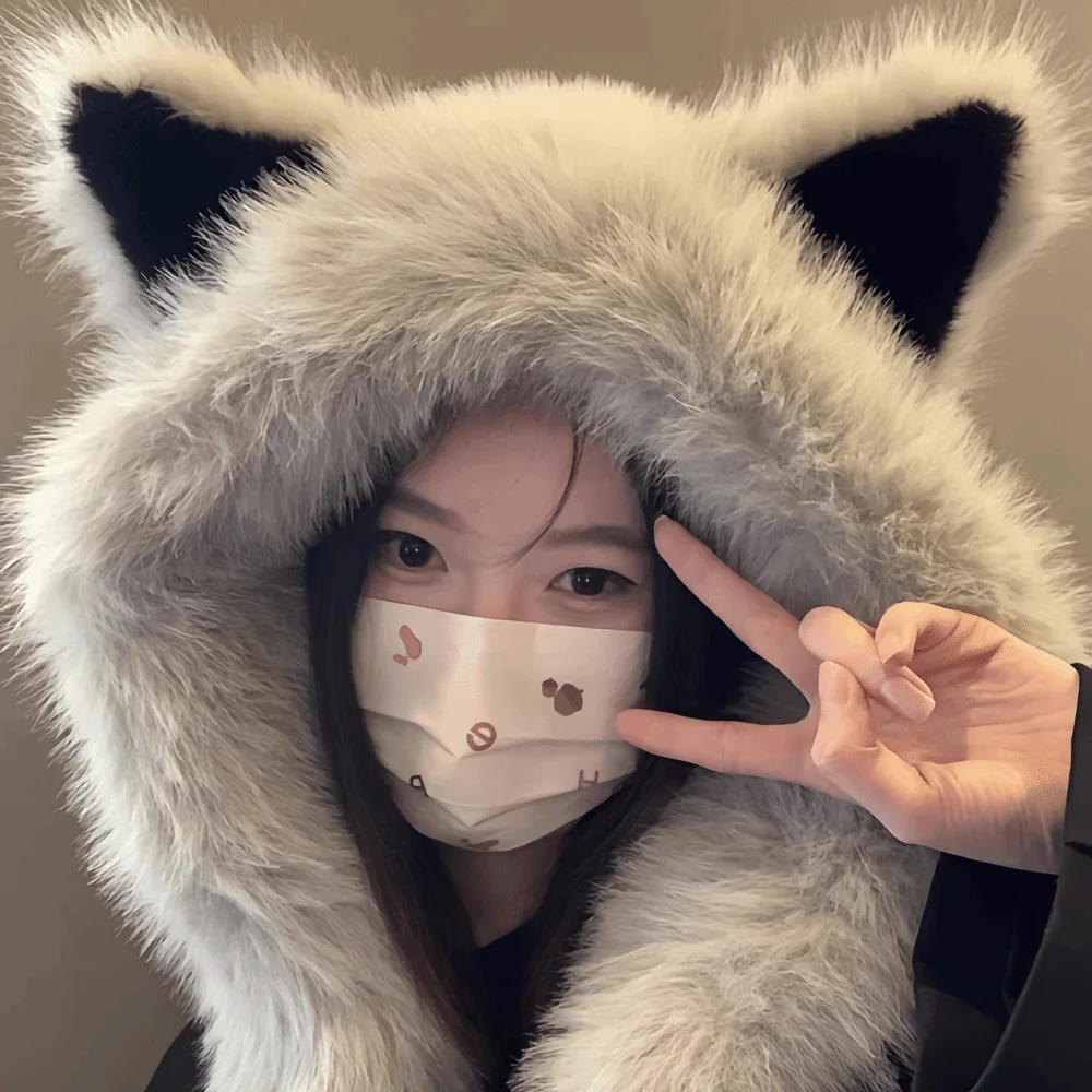 Милая ветрозащитная шапка-бини с ушками Vixen, утолщенная мягкая пушистая теплая шапка на шею, морозостойкий шарф с капюшоном из искусственного меха, катание на лыжах
Милая ветрозащитная шапка-бини с ушками Vixen, утолщенная мягкая пушистая теплая шапка на шею, морозостойкий шарф с капюшоном из искусственного меха, катание на лыжах