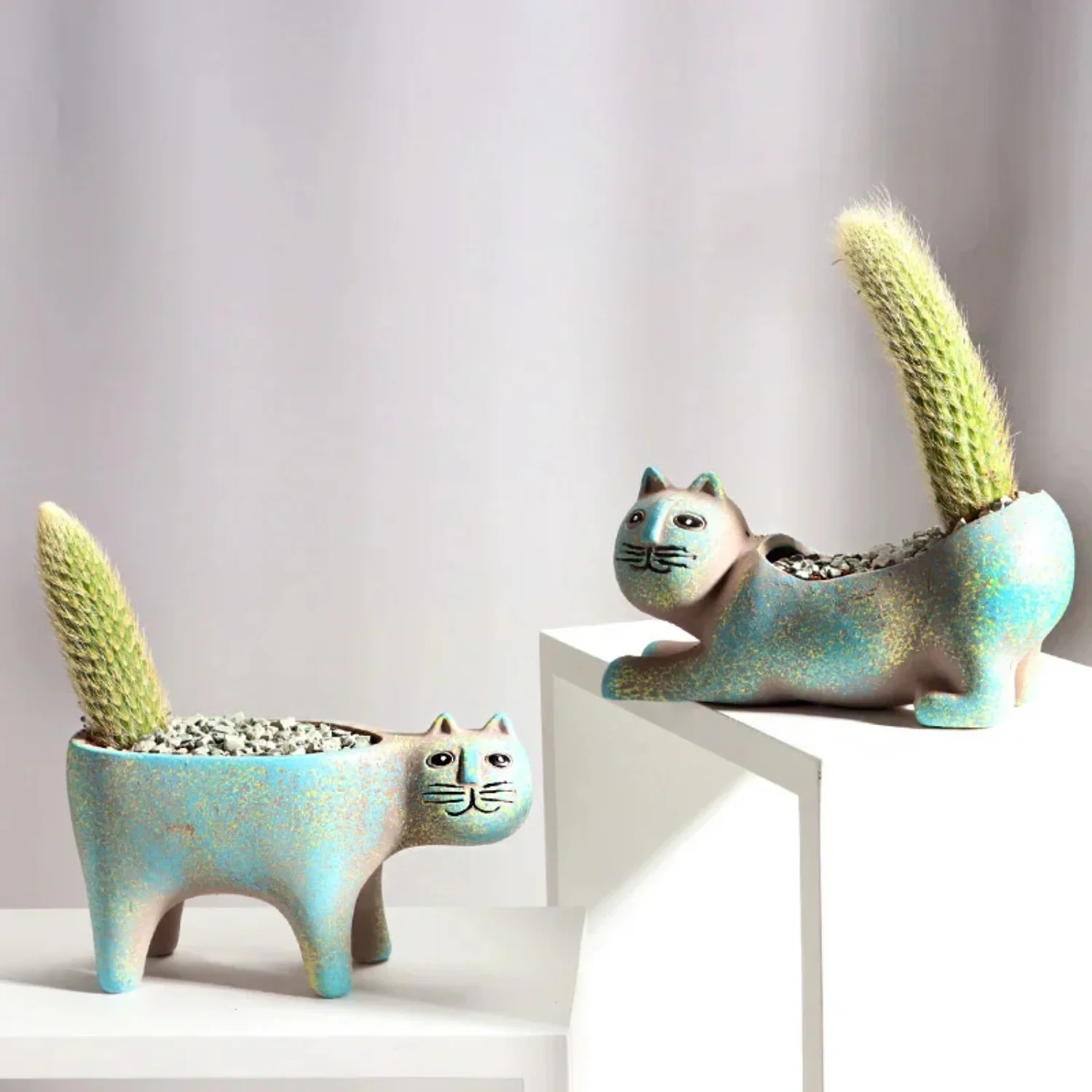 Cute Cat Succulent Plant Pot Vase Cartoon Animal Ceramic Flower Pot Simulation Cactus Flower pot Planters Indoor Table Decor
Cute Cat Succulent Plant Pot Vase Cartoon Animal Ceramic Flower Pot Simulation Cactus Flower pot Planters Indoor Table Decor