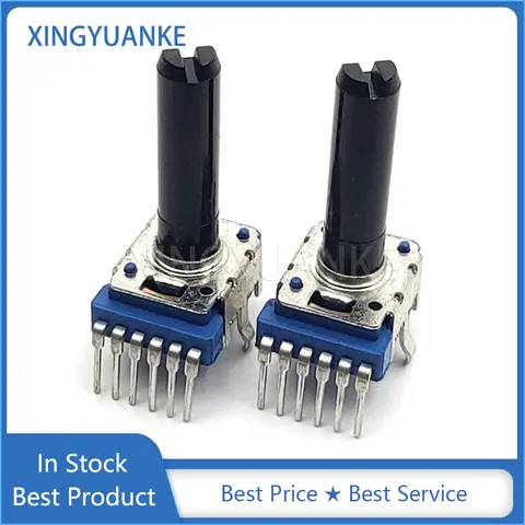 2PCS RK12 ประเภทแนวตั้งคู่ 6-Pin C10K C20K C50K C100K C200K C500K เสียงปรับ Potentiometer D ความยาวเพลา 23MMF