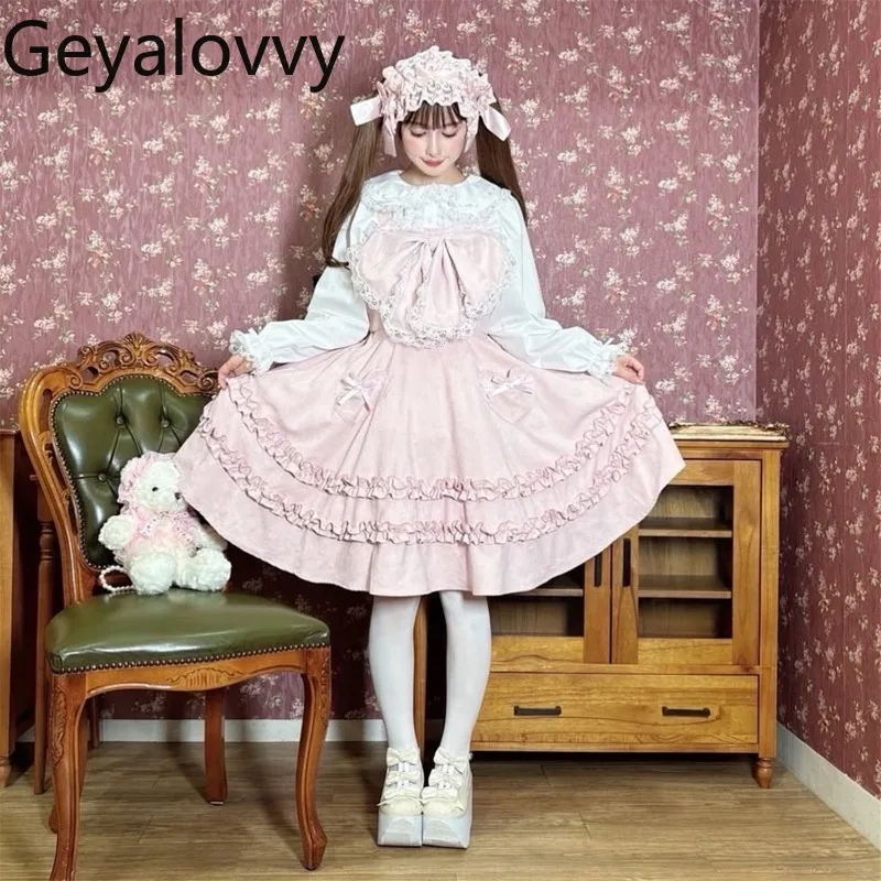 Japanese New Sweet Cute Kawaii Girls Strap Dress Summer Lolita Versatile High Waist Lace Heart Bow Sleeveless Dresses
Japanese New Sweet Cute Kawaii Girls Strap Dress Summer Lolita Versatile High Waist Lace Heart Bow Sleeveless Dresses