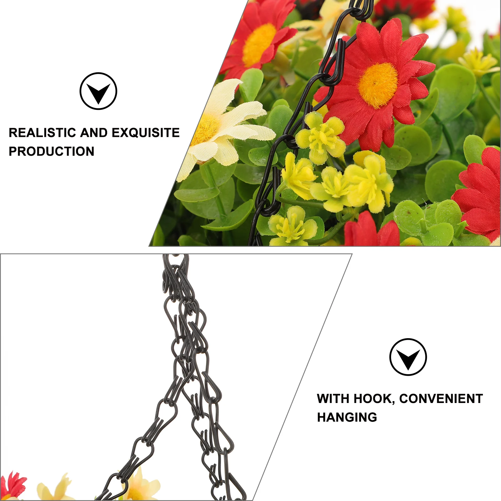 Wrought Iron Hanging Flower Basket Plant Pot Artificial Bonsai Floral Planter Pots Indoor Outdoor Natural Gardening
Wrought Iron Hanging Flower Basket Plant Pot Artificial Bonsai Floral Planter Pots Indoor Outdoor Natural Gardening