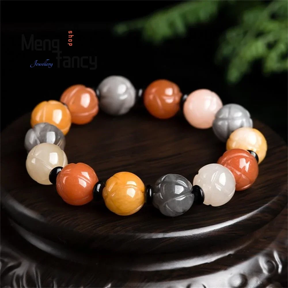 Natural Golden Silk Jade Lotus Flower String Vintage Personalized Bracelet Exquisite Couple Fashion Jewelry Holiday Gift Mascots
Natural Golden Silk Jade Lotus Flower String Vintage Personalized Bracelet Exquisite Couple Fashion Jewelry Holiday Gift Mascots