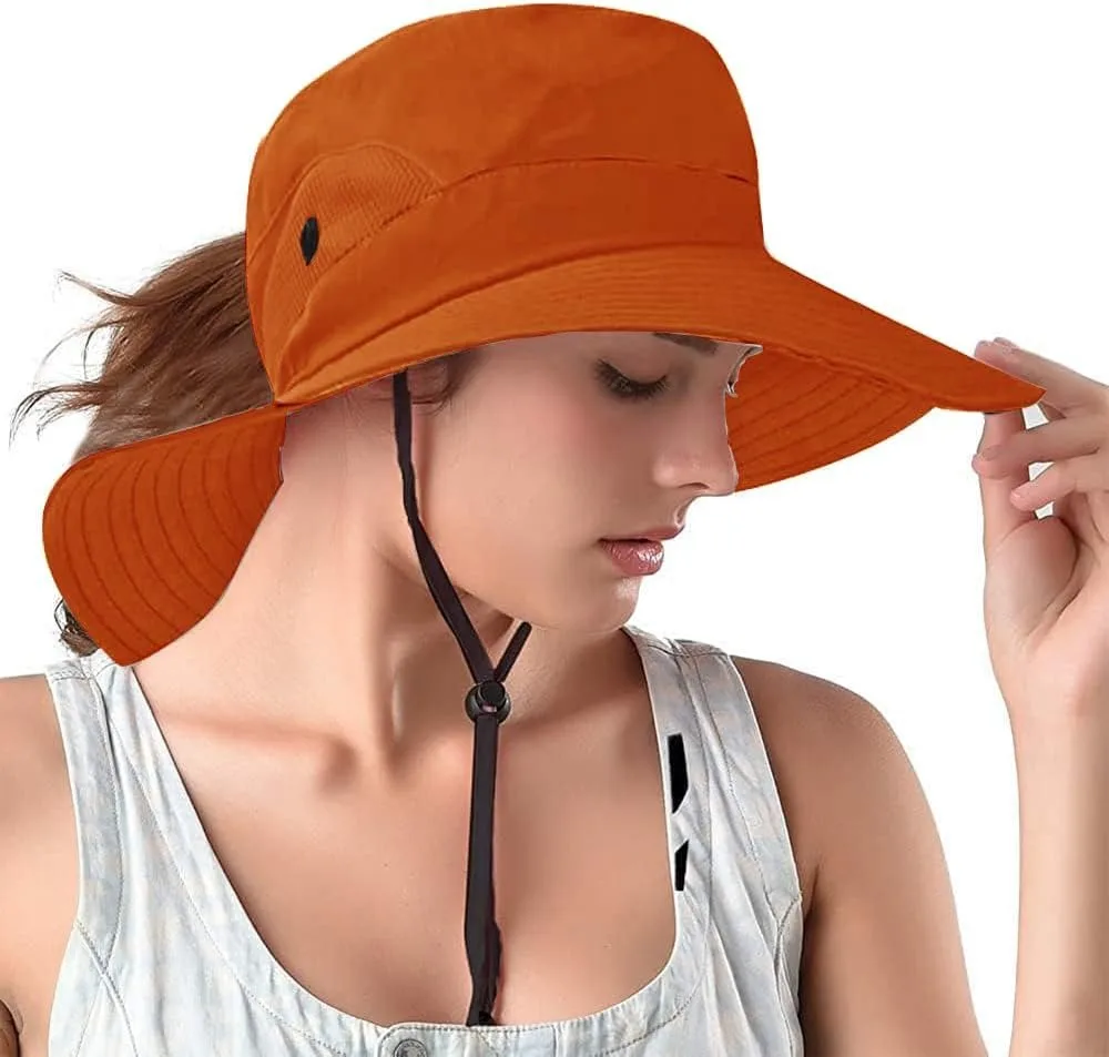 Ponytail Sun Bucket Hats for Women UV Protection Foldable Mesh Wide Brim Hiking Beach Fishing Summer Safari
Ponytail Sun Bucket Hats for Women UV Protection Foldable Mesh Wide Brim Hiking Beach Fishing Summer Safari