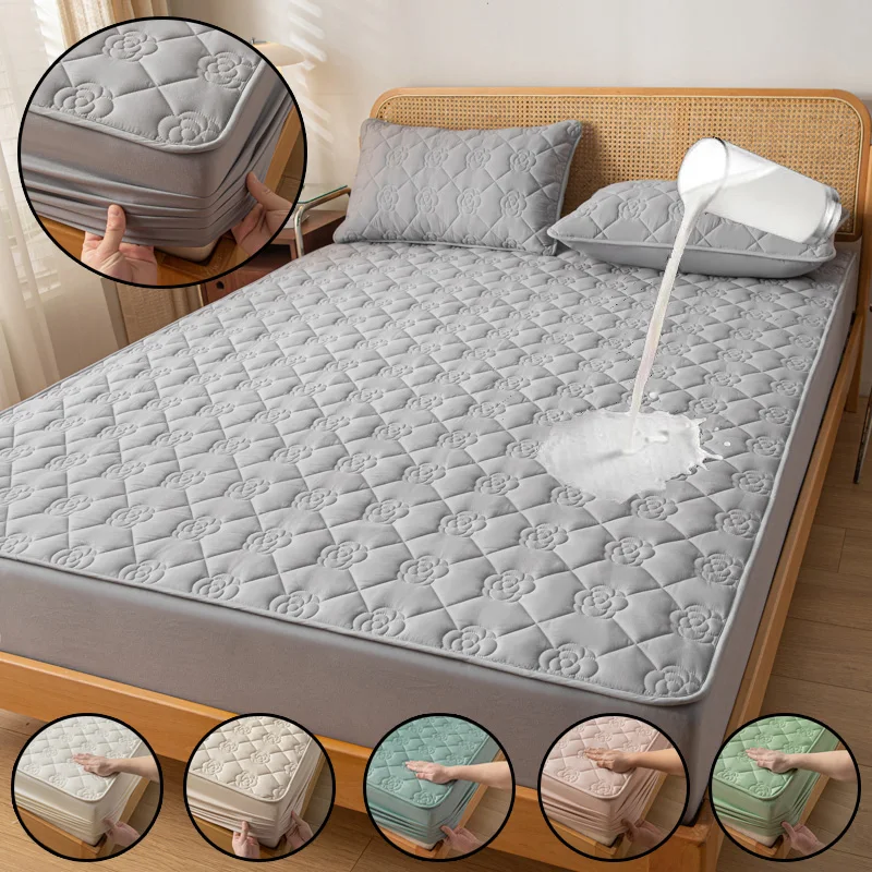 Waterproof Cotton Thick Mattress Cover Protector Breathable Adjustable Bed Cover Soy Fiber Quilted Fitted Sheet 100/120/160/200
Waterproof Cotton Thick Mattress Cover Protector Breathable Adjustable Bed Cover Soy Fiber Quilted Fitted Sheet 100/120/160/200