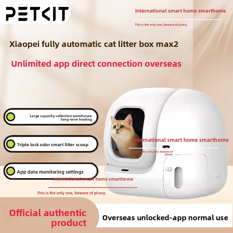 MAX2 Automatic Self-Cleaning Cat Litter Box Smart APP Control WiFi Remote Monitoring Odor Removal Safety Sensor Large Cat Toilet
MAX2 Automatic Self-Cleaning Cat Litter Box Smart APP Control WiFi Remote Monitoring Odor Removal Safety Sensor Large Cat Toilet