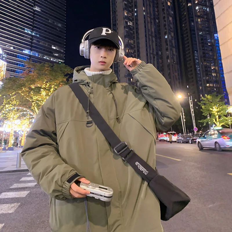 Утепленная хлопковая куртка для мужчин: зимняя, морозостойкая, рабочая, в американском функциональном стиле, молодежная, повседневная, с капюшоном, на молнии
Утепленная хлопковая куртка для мужчин: зимняя, морозостойкая, рабочая, в американском функциональном стиле, молодежная, повседневная, с капюшоном, на молнии