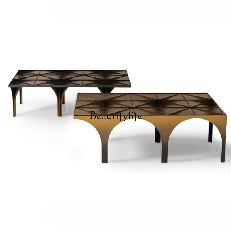 Light Luxury Modern Colored Glass Tea Table Living Room Water Ripple Long End Table Household
Light Luxury Modern Colored Glass Tea Table Living Room Water Ripple Long End Table Household