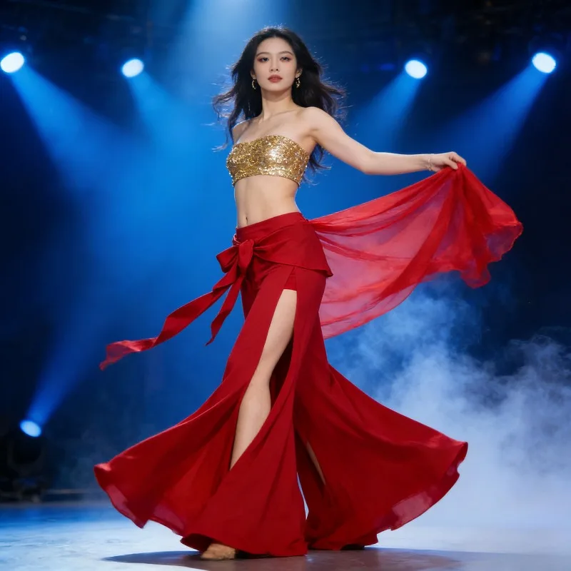 Belly Dance Skirt New Style Slim Side Slit Long Oriental Practice Skirt for Women Beginners Essential
Belly Dance Skirt New Style Slim Side Slit Long Oriental Practice Skirt for Women Beginners Essential