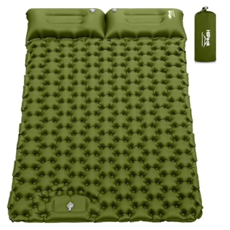 Double Sleeping Pad - Self Inflating 3" Extra-Thick for 2 Person with Pillow Built-in Feet Pump Inflatable Sleeping Mat for Bac
Double Sleeping Pad - Self Inflating 3" Extra-Thick for 2 Person with Pillow Built-in Feet Pump Inflatable Sleeping Mat for Bac