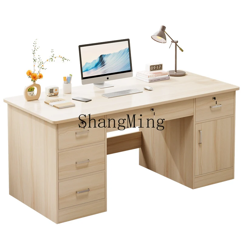 HJ simple modern desktop computer desk office staff table and chair combination home desk workbench
HJ simple modern desktop computer desk office staff table and chair combination home desk workbench