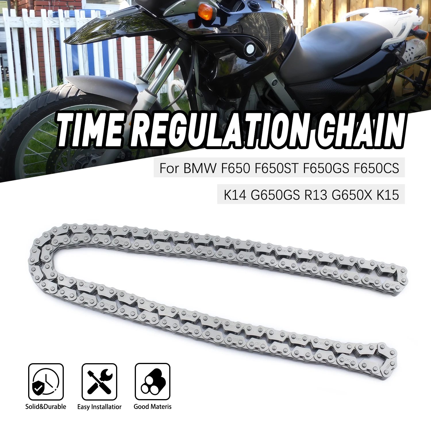 Motorcycle Crankshaft Cam Timing Chain For BWM F650GS 06-12 F700GS 11-17 F800GS 06-18 ADV 12-17 F800GT 11-19 Motorcycle
Motorcycle Crankshaft Cam Timing Chain For BWM F650GS 06-12 F700GS 11-17 F800GS 06-18 ADV 12-17 F800GT 11-19 Motorcycle