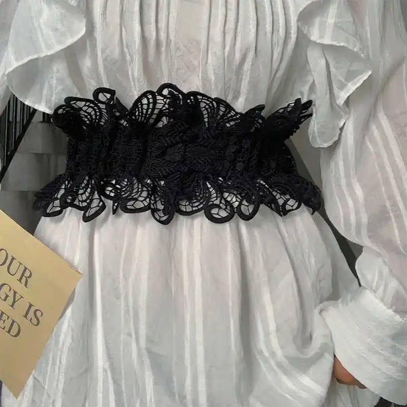 Women's summer fashion retro lace waist belt decorative versatile dress high-end sense of quality leather belt
Women's summer fashion retro lace waist belt decorative versatile dress high-end sense of quality leather belt