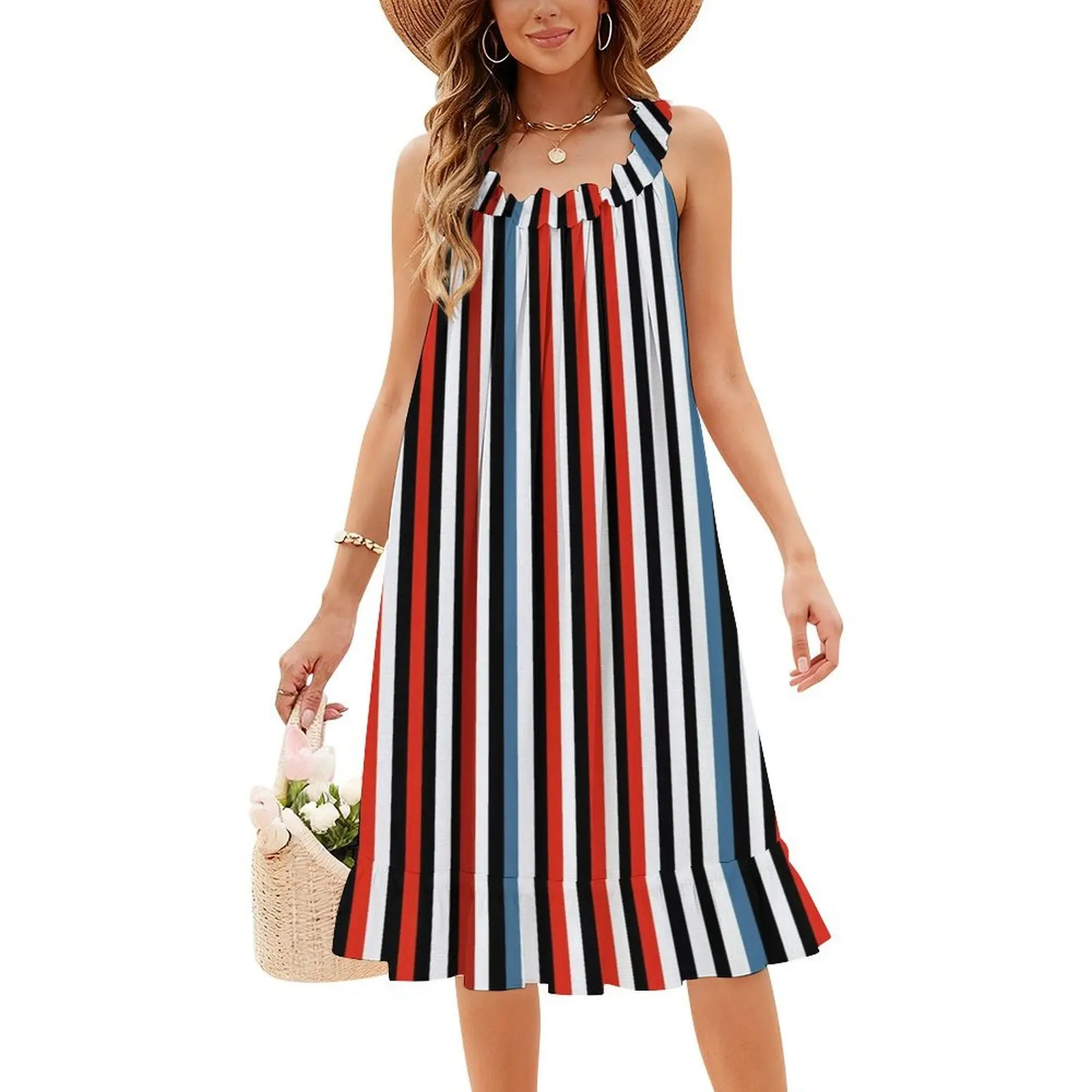 В полоску: богемное платье без рукавов Kunye для женщин, пляжные вечерние платья с принтом, женская одежда
В полоску: богемное платье без рукавов Kunye для женщин, пляжные вечерние платья с принтом, женская одежда