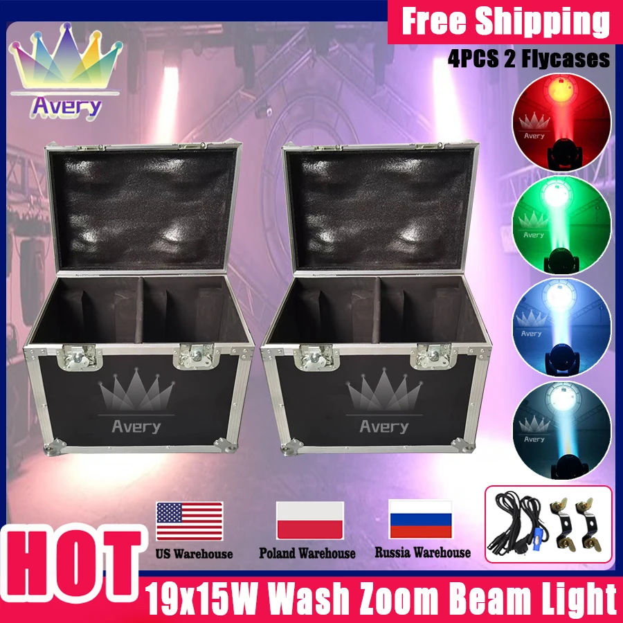 0 Tax 2Pcs Flycase For LED 19x15W RGBW Beam+Wash Zoom Moving Head Light DJ Disco Party Bar Dance Floor Stage Effect Lighting
0 Tax 2Pcs Flycase For LED 19x15W RGBW Beam+Wash Zoom Moving Head Light DJ Disco Party Bar Dance Floor Stage Effect Lighting