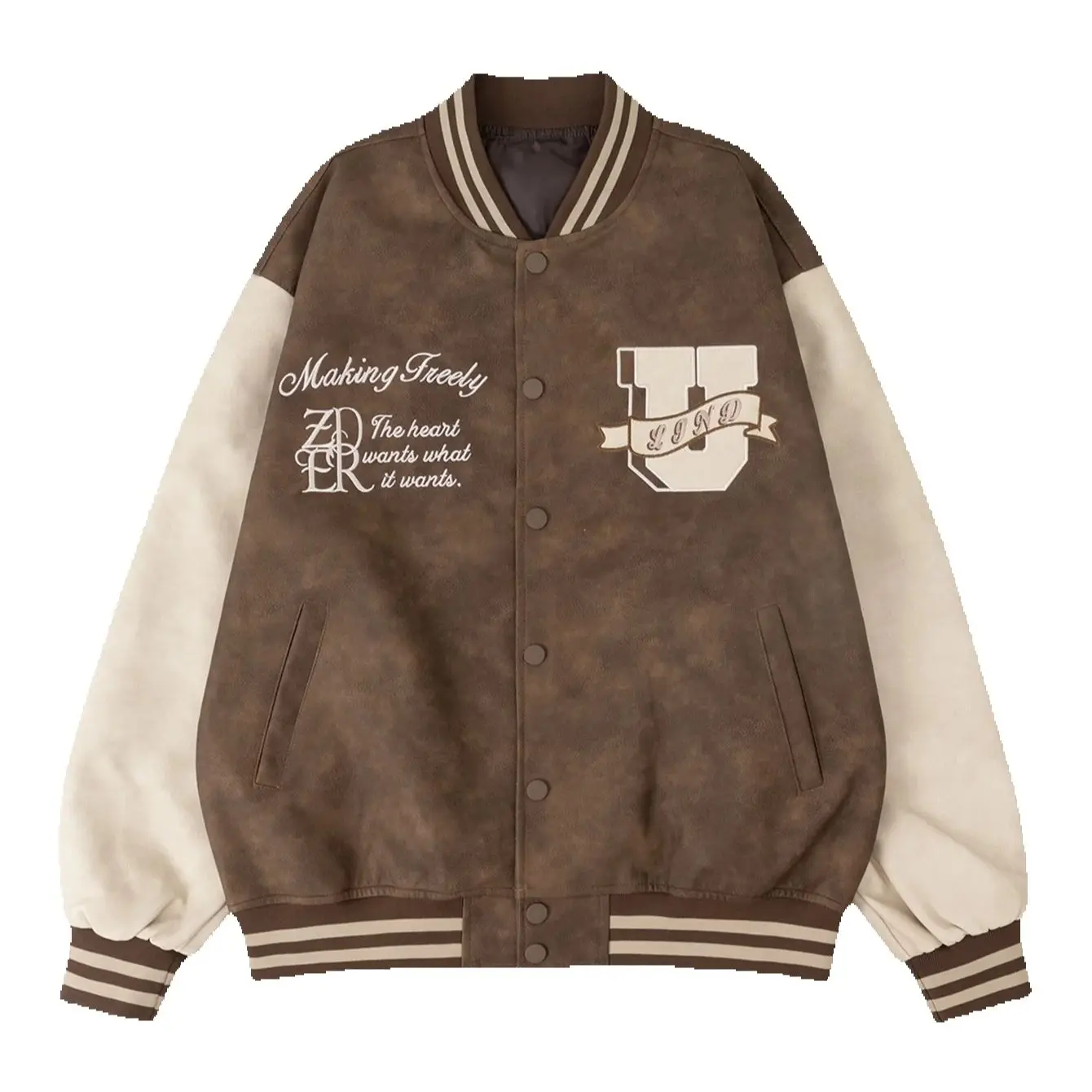 Men's Vintage Baseball Track BomberJacket Faux Leather Motorcycle Letter Embroidery College Varsity Demi-season Spring Outerwear
Men's Vintage Baseball Track BomberJacket Faux Leather Motorcycle Letter Embroidery College Varsity Demi-season Spring Outerwear