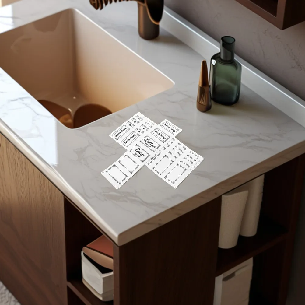 12 Sheets Removable Clear Bottle Labels for Shampoo Conditioner Pump Dispensers Waterproof Bathroom Travel Accessory Stickers
12 Sheets Removable Clear Bottle Labels for Shampoo Conditioner Pump Dispensers Waterproof Bathroom Travel Accessory Stickers