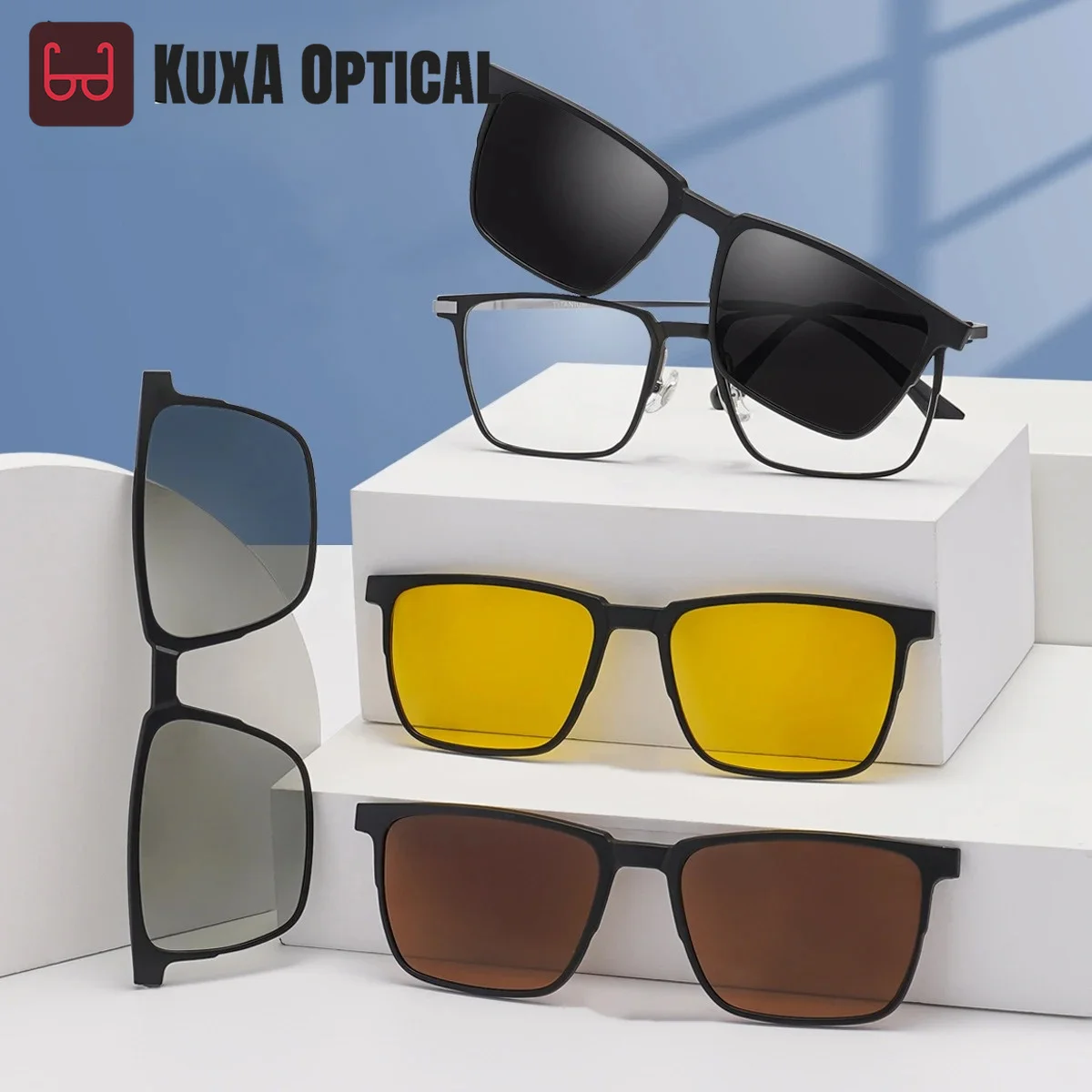 KIZN New Magnetic Clip-on Men's and Women's Glasses Can Be Customized Prescription F93006 Polarized Sunglasses Optical Reading
KIZN New Magnetic Clip-on Men's and Women's Glasses Can Be Customized Prescription F93006 Polarized Sunglasses Optical Reading