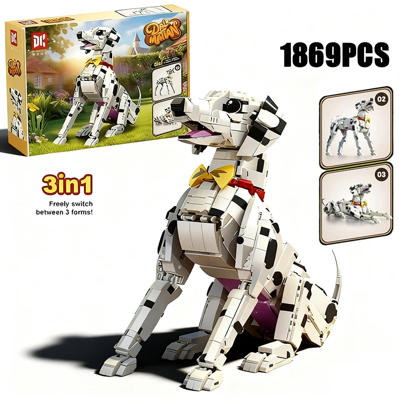 1869PCS Creative 3in1 Loyal Spotted Dog Building Blocks DIY Educational Construction Toy Gift For Dog Lover
1869PCS Creative 3in1 Loyal Spotted Dog Building Blocks DIY Educational Construction Toy Gift For Dog Lover