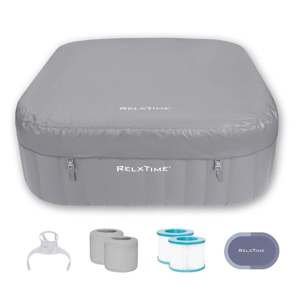 Hot Tub 4 to 6 Person Outdoor, Square Inflatable Spa, 130 Air Jets Built in Heater Pump, Blow Up Hottub for Backyard Relaxation
Hot Tub 4 to 6 Person Outdoor, Square Inflatable Spa, 130 Air Jets Built in Heater Pump, Blow Up Hottub for Backyard Relaxation