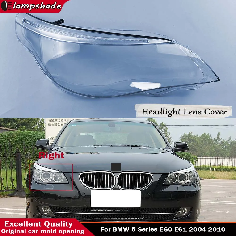 Car Headlight Cover For BMW 5 Series E60 E61 2004 - 2010 Transparent Headlamp Clear Plexiglass Lens Cover Car Accessories
Car Headlight Cover For BMW 5 Series E60 E61 2004 - 2010 Transparent Headlamp Clear Plexiglass Lens Cover Car Accessories