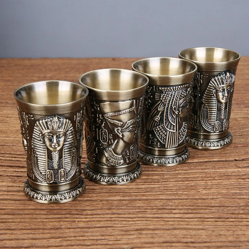 Retro Egyptian Pharaoh Zinc Alloy Shot Glass, Vintage Antique Metal Drinking Cup, Decorative Birthday Gift
Retro Egyptian Pharaoh Zinc Alloy Shot Glass, Vintage Antique Metal Drinking Cup, Decorative Birthday Gift