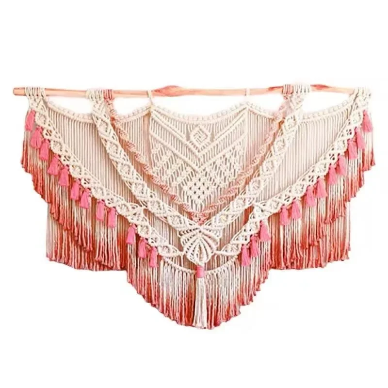 Hand-woven dyed fringed tapestry sofa TV bedside background room decoration woven pendant
Hand-woven dyed fringed tapestry sofa TV bedside background room decoration woven pendant