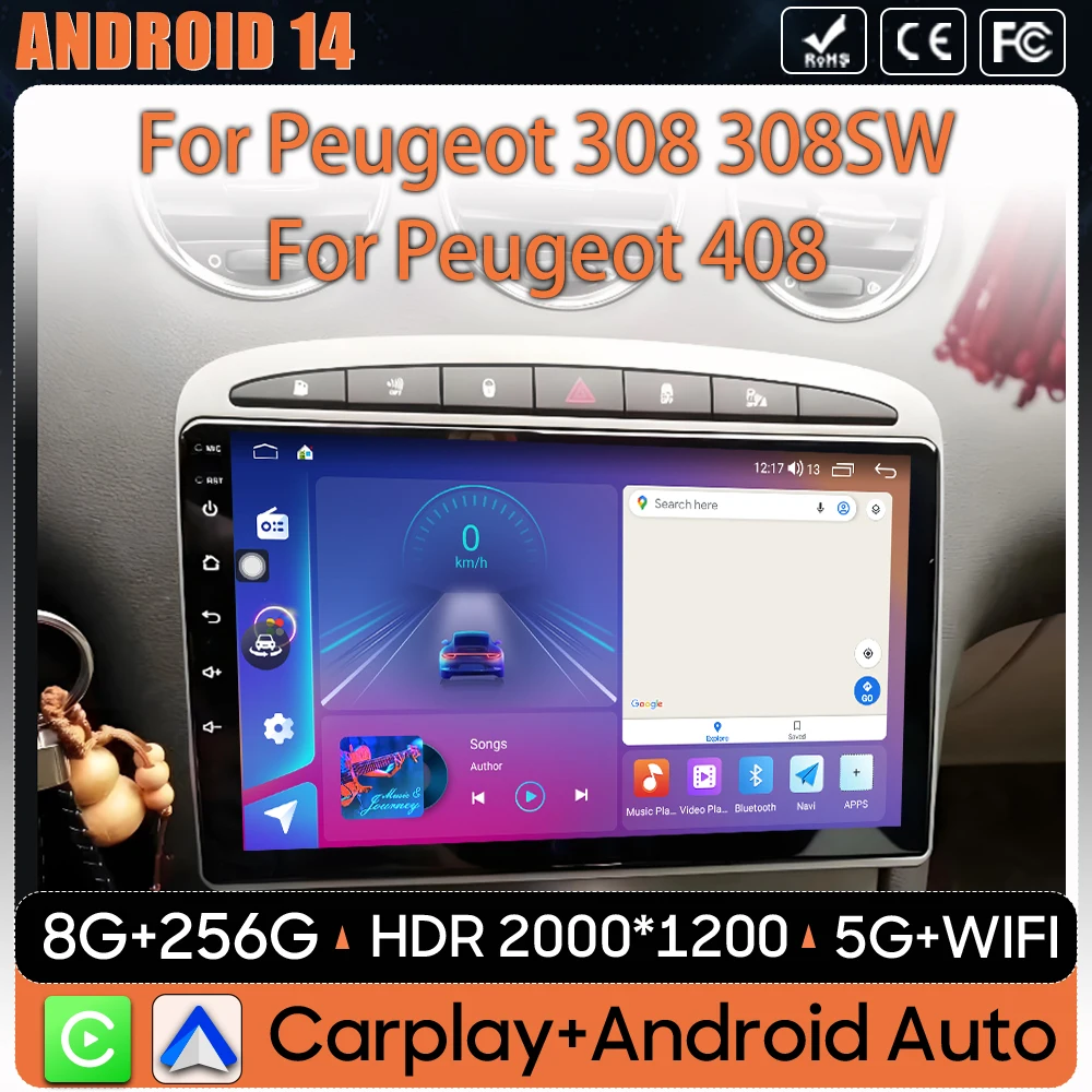 Car Radio Android Auto For Peugeot 308 308SW 2007 - 2015 408 2012 - 2020 Stereo Carplay GPS Video No 2din Monitor 4G Wifi 2k DVD
Car Radio Android Auto For Peugeot 308 308SW 2007 - 2015 408 2012 - 2020 Stereo Carplay GPS Video No 2din Monitor 4G Wifi 2k DVD