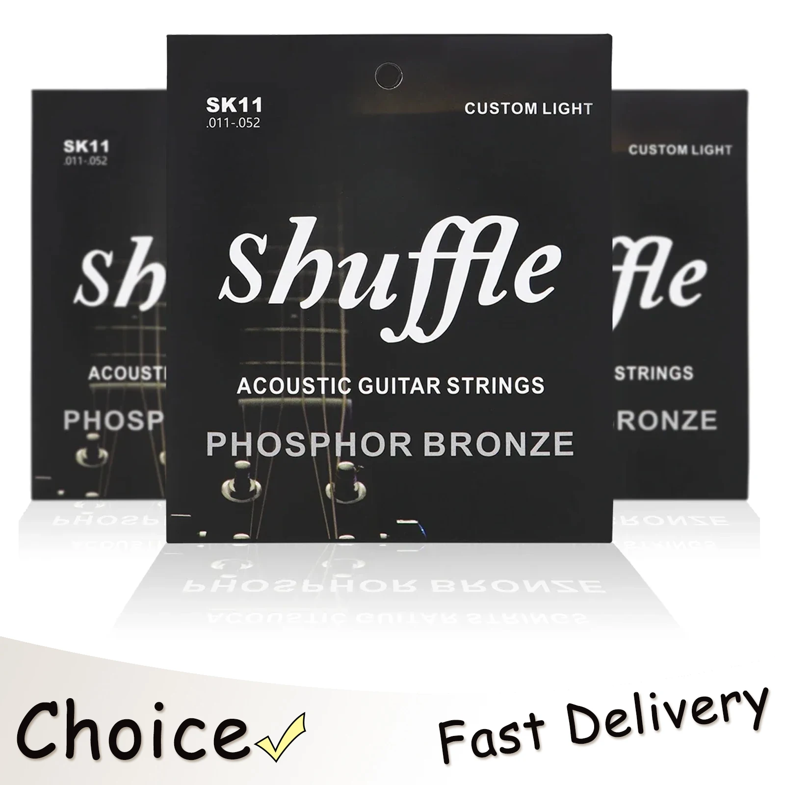 Shuffle SK11 Acoustic Guitar Strings Hexagonal High Carbon Steel Core Phosphor Bronze Coating Folk Guitar Strings Guitar Parts
Shuffle SK11 Acoustic Guitar Strings Hexagonal High Carbon Steel Core Phosphor Bronze Coating Folk Guitar Strings Guitar Parts