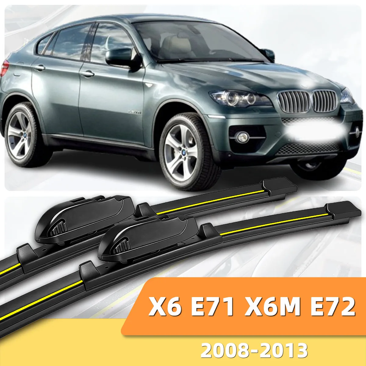 2PCS Wiper For Car Front Windshield Wiper Blades Suitable For Bmw X6 E71 X6m E72 (2008-2013) Natural Rubber Bidirectional Wiper
2PCS Wiper For Car Front Windshield Wiper Blades Suitable For Bmw X6 E71 X6m E72 (2008-2013) Natural Rubber Bidirectional Wiper