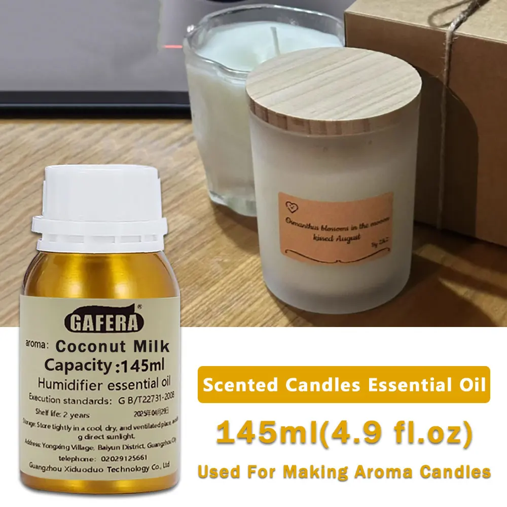 GAFERA 145ml (4.9 fl.oz) Coconut Milk/Hilton Essential Oil - For Making Aromatherapy Candles & Making Handmade Soap & Humidifier
GAFERA 145ml (4.9 fl.oz) Coconut Milk/Hilton Essential Oil - For Making Aromatherapy Candles & Making Handmade Soap & Humidifier