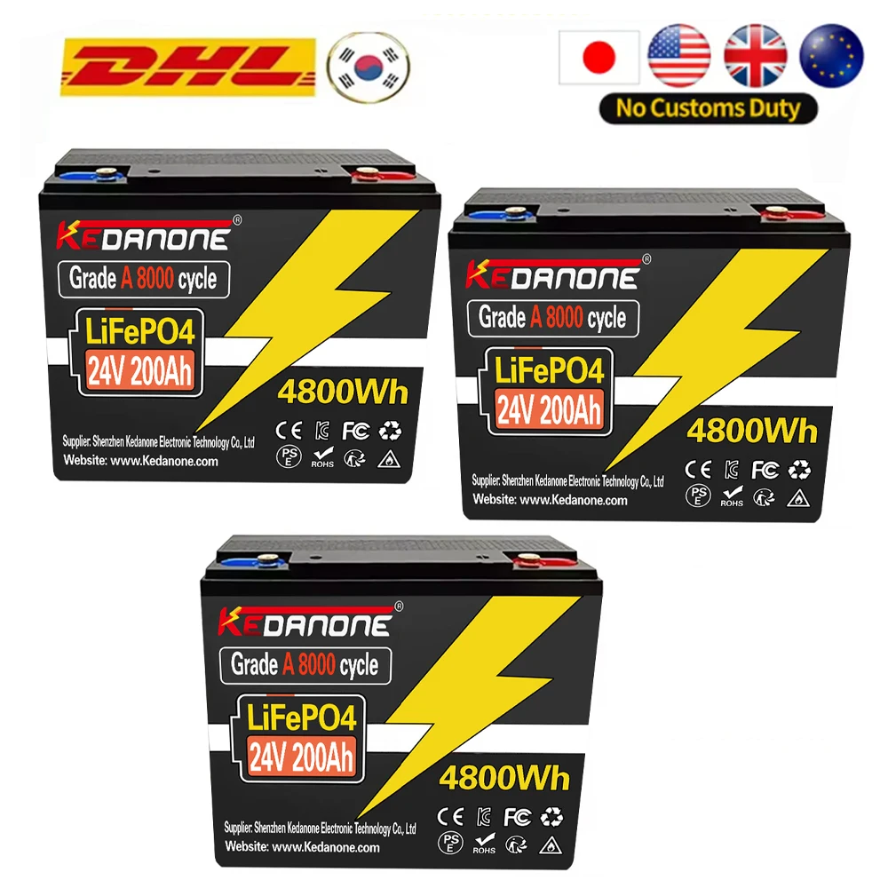 24V 220Ah LiFePO4 Lithium Battery, Built-in 220A BMS, Rechargeable Battery, for RV/Camper, Solar, Marine, Overland/Van, Off-Grid
24V 220Ah LiFePO4 Lithium Battery, Built-in 220A BMS, Rechargeable Battery, for RV/Camper, Solar, Marine, Overland/Van, Off-Grid