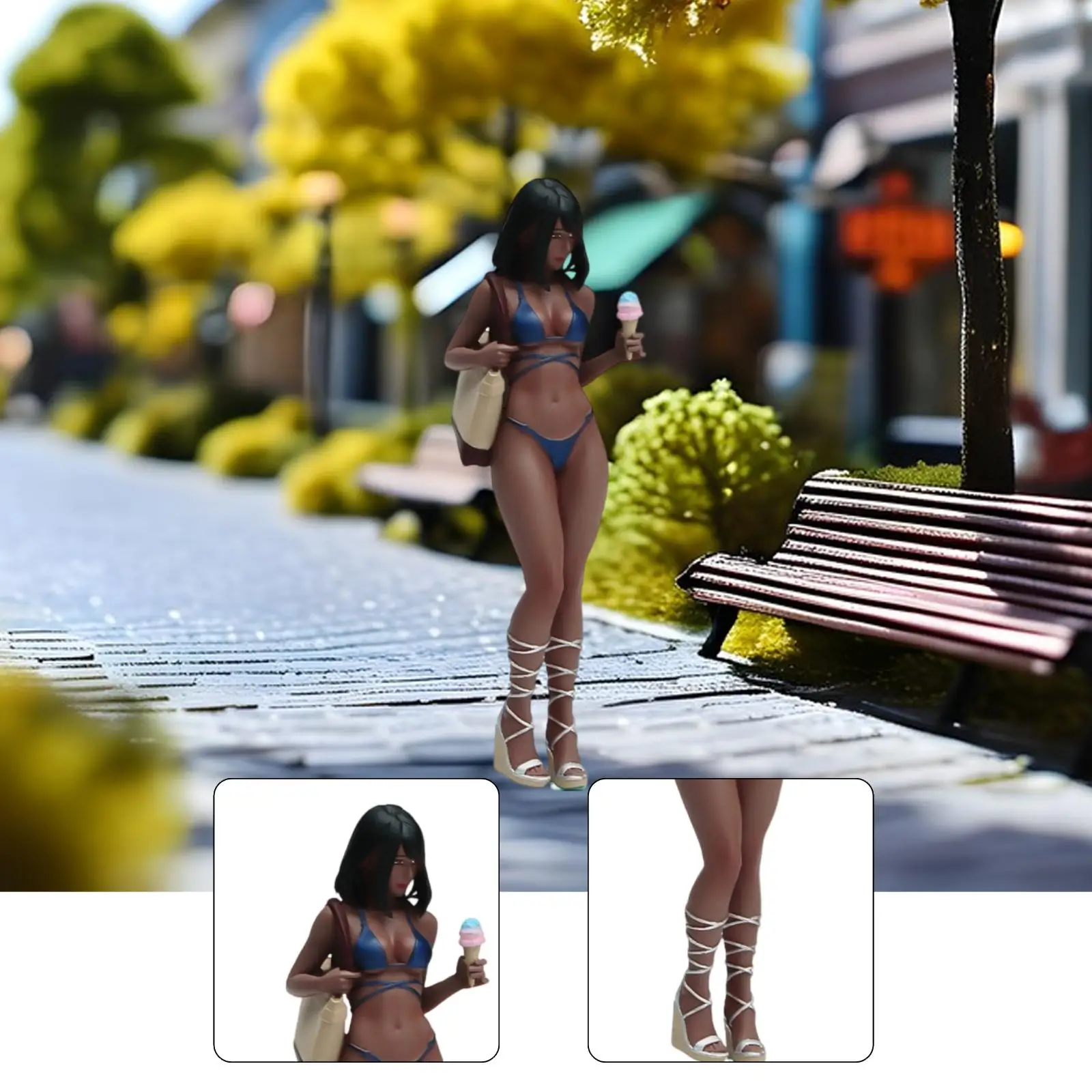 1/64 Scale Bikini Girl Model Stimulated Role Play Tiny People Model, 3D Character Models Photo Prop for Micro Landscape
1/64 Scale Bikini Girl Model Stimulated Role Play Tiny People Model, 3D Character Models Photo Prop for Micro Landscape
