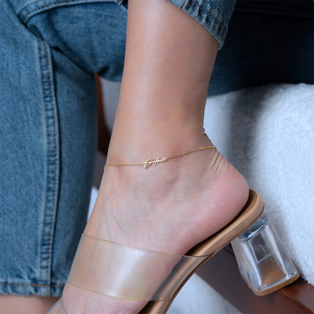 Custom Name Ankle Bracelet for Women Personalized Stainless Steel Charm Leg Chain Jewelry Accessories Valentine's Day Gift Girl
Custom Name Ankle Bracelet for Women Personalized Stainless Steel Charm Leg Chain Jewelry Accessories Valentine's Day Gift Girl