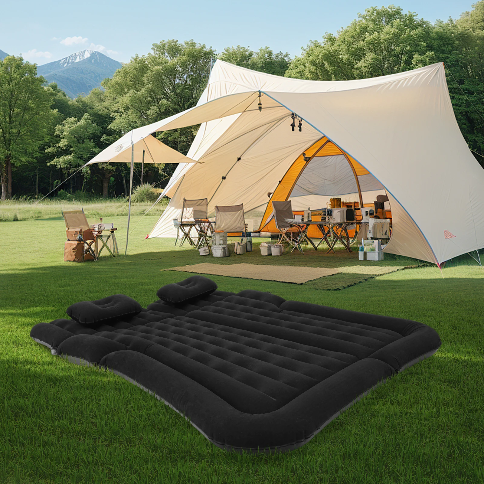 SUV Inflatable Car Air Mattress Flocking PVC Material 300KG Load Capacity 6 Air Ports with DC12V 75W Electric Pump Large Size Portable Foldable Air Column Support Wear Resistant Corrosion Proof Comfort Sleeping Pad for Road Trip Camping Off Road Vehicle
SUV Inflatable Car Air Mattress Flocking PVC Material 300KG Load Capacity 6 Air Ports with DC12V 75W Electric Pump Large Size Portable Foldable Air Column Support Wear Resistant Corrosion Proof Comfort Sleeping Pad for Road Trip Camping Off Road Vehicle