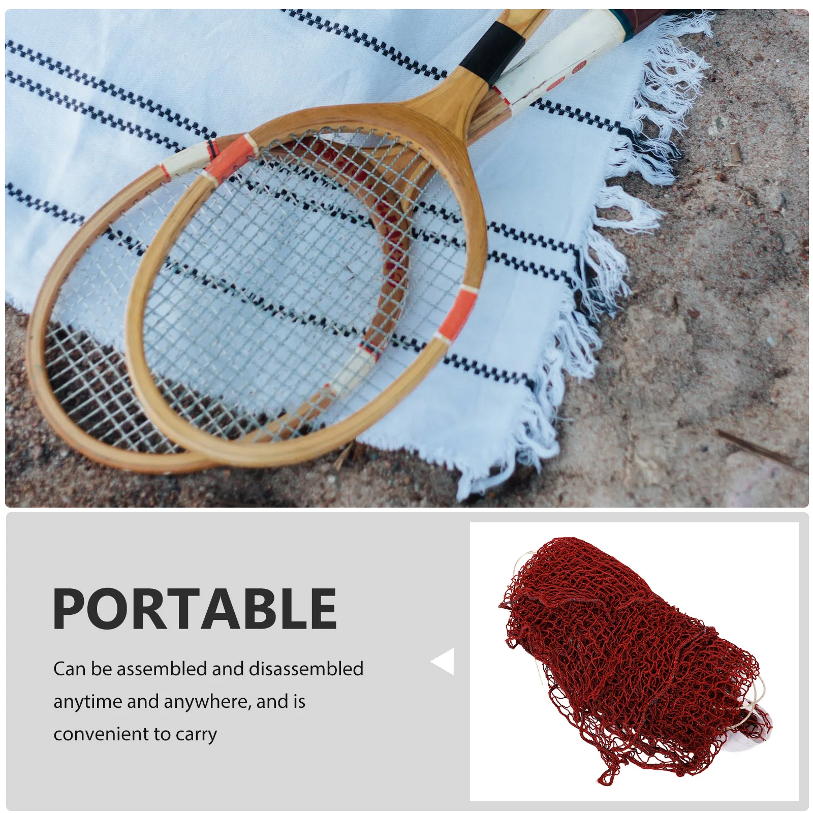 Portable Badminton Net Set Durable Polypropylene Small Mesh Standard Size Outdoor Indoor Volleyball Tool Compact Foldable
Portable Badminton Net Set Durable Polypropylene Small Mesh Standard Size Outdoor Indoor Volleyball Tool Compact Foldable