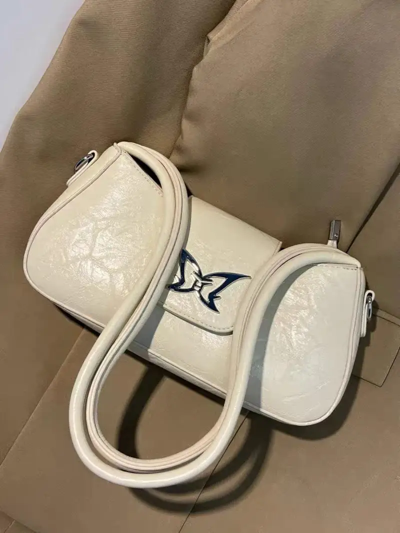 JIAERDI Butterfly White Y2k Handbag Purse Women Retro Leather Underarm Bag Wallet Female Versatile Shoulder Crossbody Bag 2025
JIAERDI Butterfly White Y2k Handbag Purse Women Retro Leather Underarm Bag Wallet Female Versatile Shoulder Crossbody Bag 2025