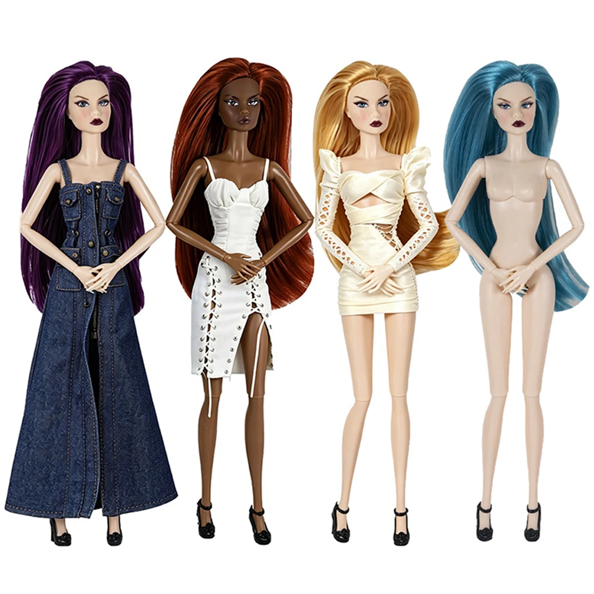 1/6 European Fashion Supermodel Doll 33cm Multi-joint Babi Doll Colourful Hair Cold Makeup Dark Skin Figure Collectible Gifts
1/6 European Fashion Supermodel Doll 33cm Multi-joint Babi Doll Colourful Hair Cold Makeup Dark Skin Figure Collectible Gifts