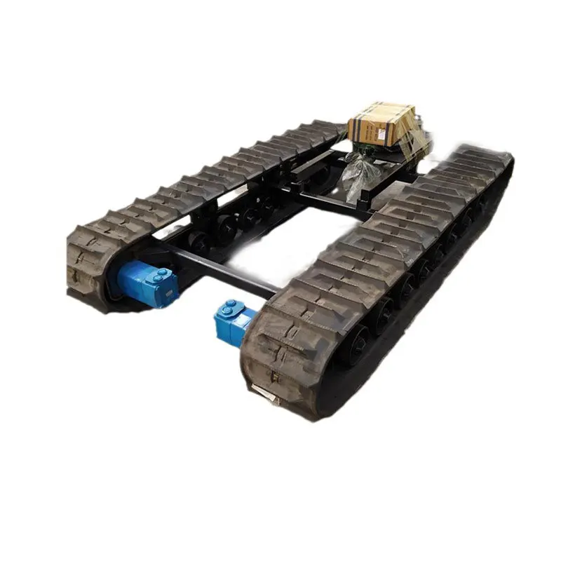 Customized Rubber Track Chassis for Rough Terrain Carriers, Hydraulic Motor Driven System 
Customized Rubber Track Chassis for Rough Terrain Carriers, Hydraulic Motor Driven System