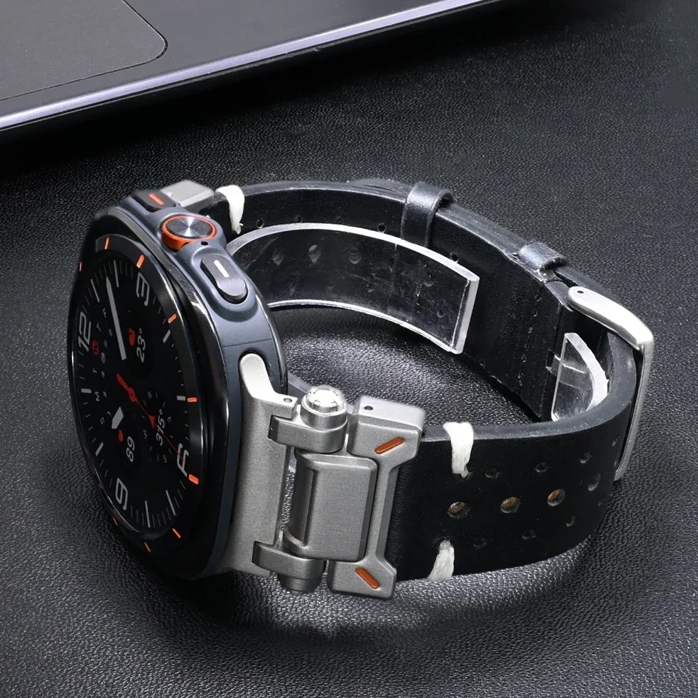 No Gaps Stainless Steel+Leather Band for Samsung Galaxy Watch Ultra 47mm Men Luxury Bracelet for GALAXY WATCH ULTRA Mecha Strap
No Gaps Stainless Steel+Leather Band for Samsung Galaxy Watch Ultra 47mm Men Luxury Bracelet for GALAXY WATCH ULTRA Mecha Strap